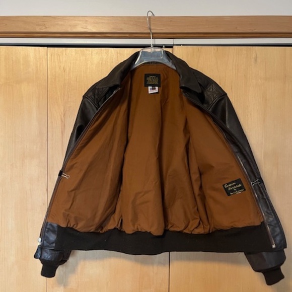 AVIREX LIMITED US ARMY AIR FORCES A-2 HORSEHIDE BOMBER JACKET SIZE 42 - Picture 7 of 7